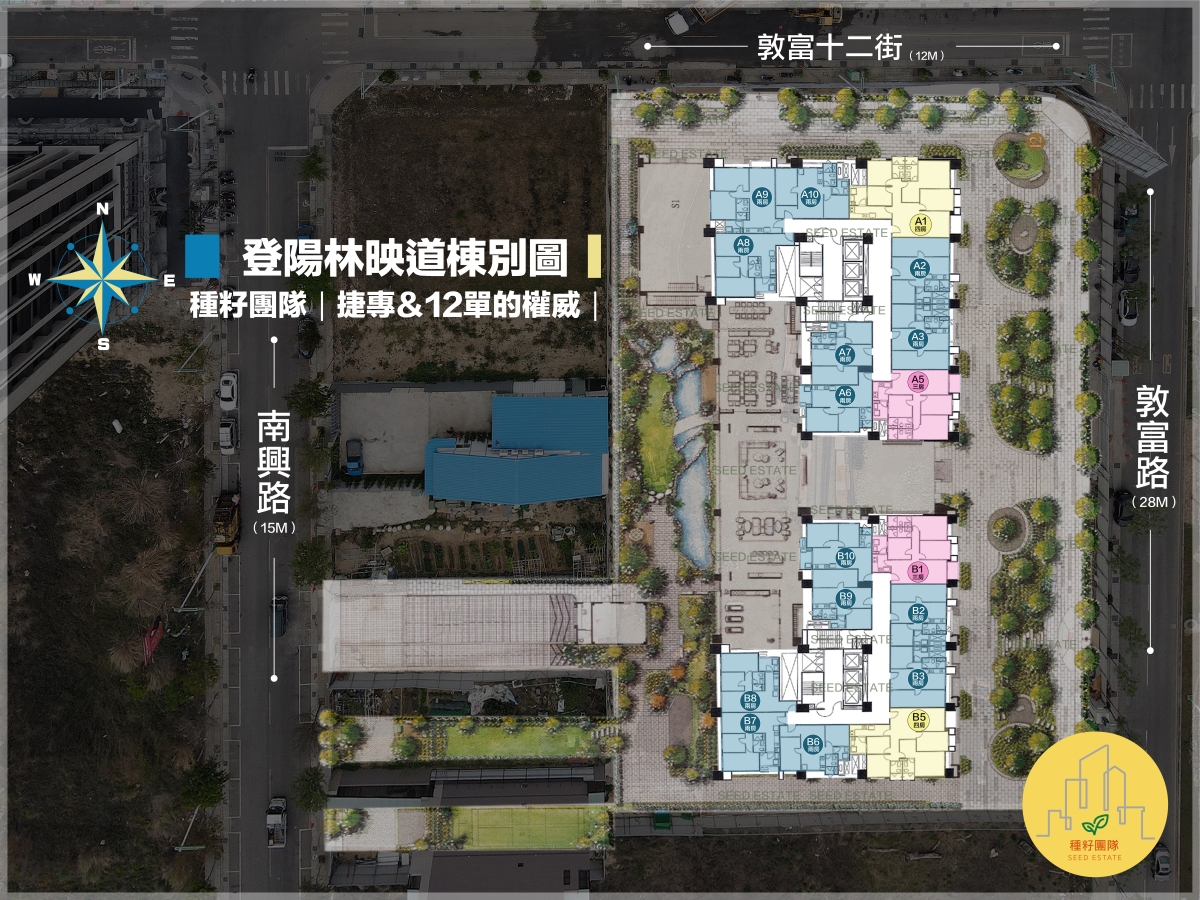登陽林映道｜北屯機捷特區｜敦富園道｜戶外羽球場｜開心農場｜登陽建設